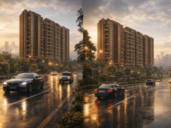 Set amidst 14.5 acres of curated landscapes, water features, and tree-lined pathways, Tower 5 represents the newest and most premium phase of the In That Quiet Earth community—crafted to offer a serene living experience just minutes away from Bangalore’s key business and lifestyle hubs.