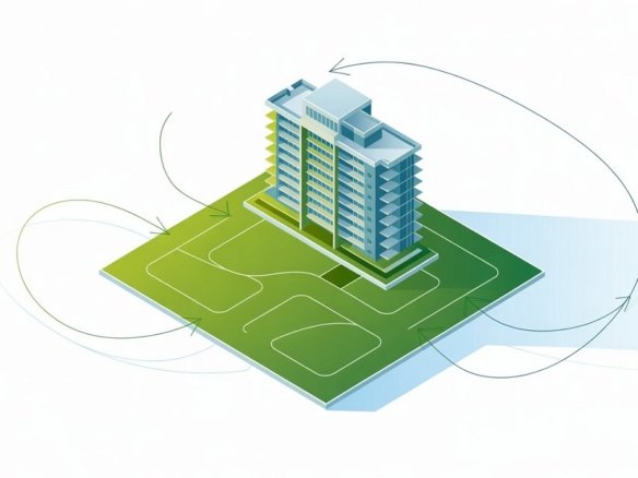 Undivided share of land (UDS) in apartments showing shared land ownership beneath a residential building